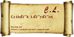 Czibók Lóránt névjegykártya