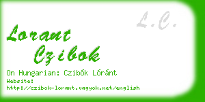 lorant czibok business card