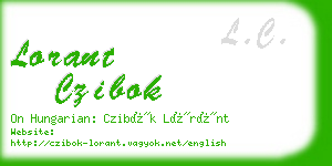 lorant czibok business card